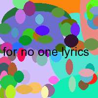 for no one lyrics